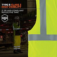 ERGODYNE GloWear 8263FRHL Hi-Vis Flame Resistant Safety Vest - Type R Class 2