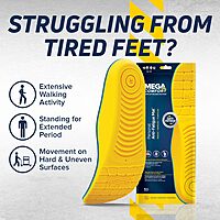MEGA Comfort Insoles - PAM W7 Yellow