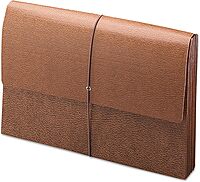 Smead Leather-Like Expanding Wallet, Legal Size, 30% Recycled, Brown