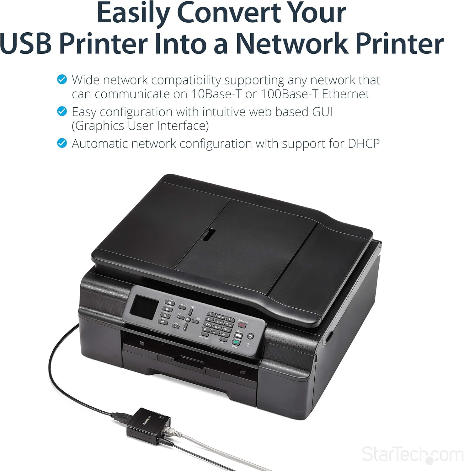 StarTech.com USB 2.0 10/100Mbps Network Print Server