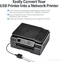 StarTech.com USB 2.0 10/100Mbps Network Print Server