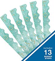 Carson-Dellosa Galaxy Scalloped Bulletin Board Borders, 3ft x 2-1/4in, Constellations, Pack Of 13 Strips