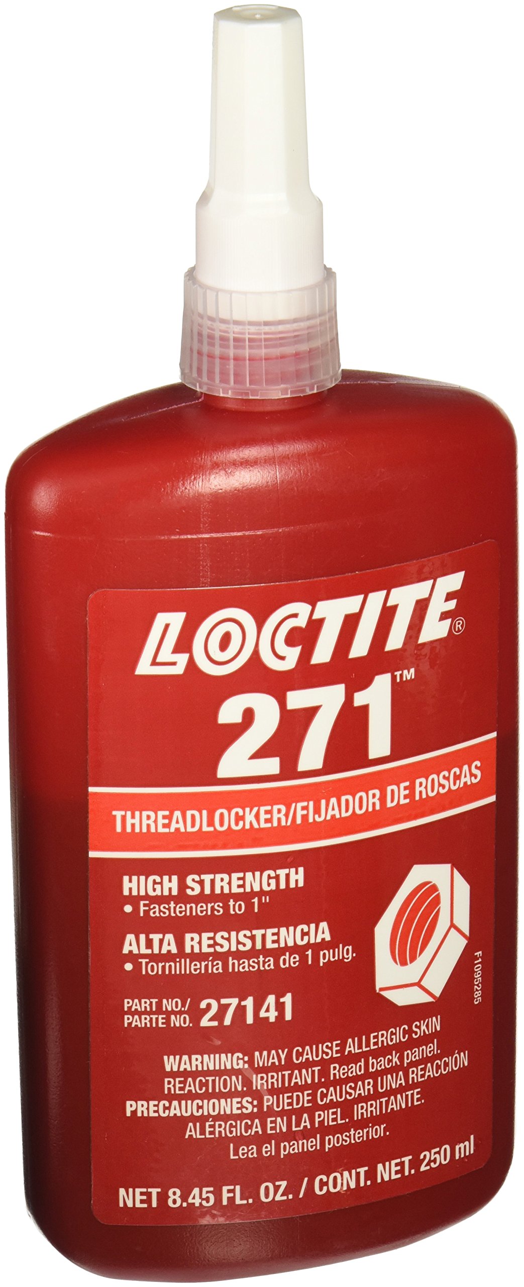 Loctite 88441 271 Threadlockers, High Strength, 250 mL, 1 in Thread, Red