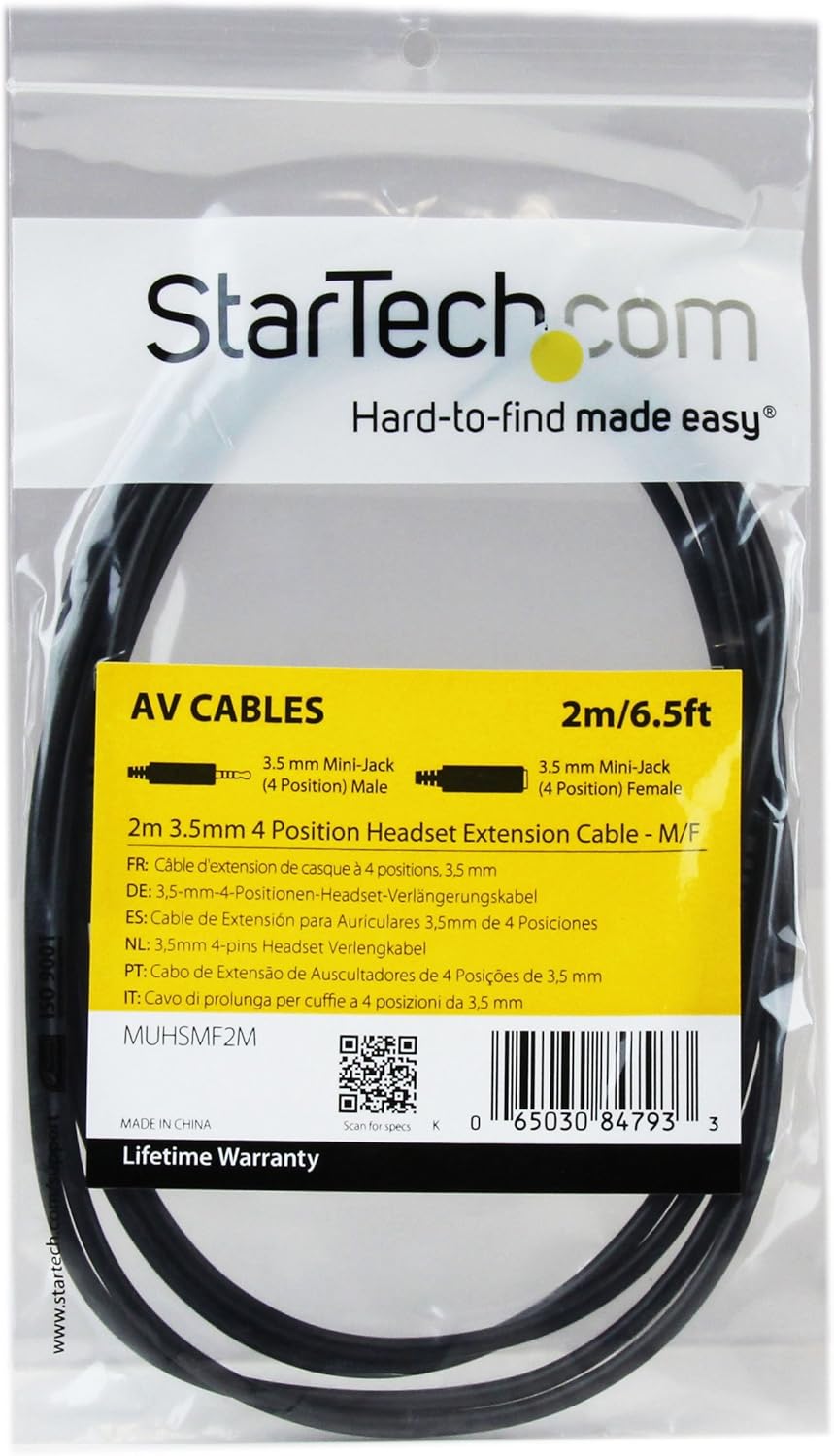 StarTech.com 3.5mm 4-Position TRRS Headset Extension Cable - M/F