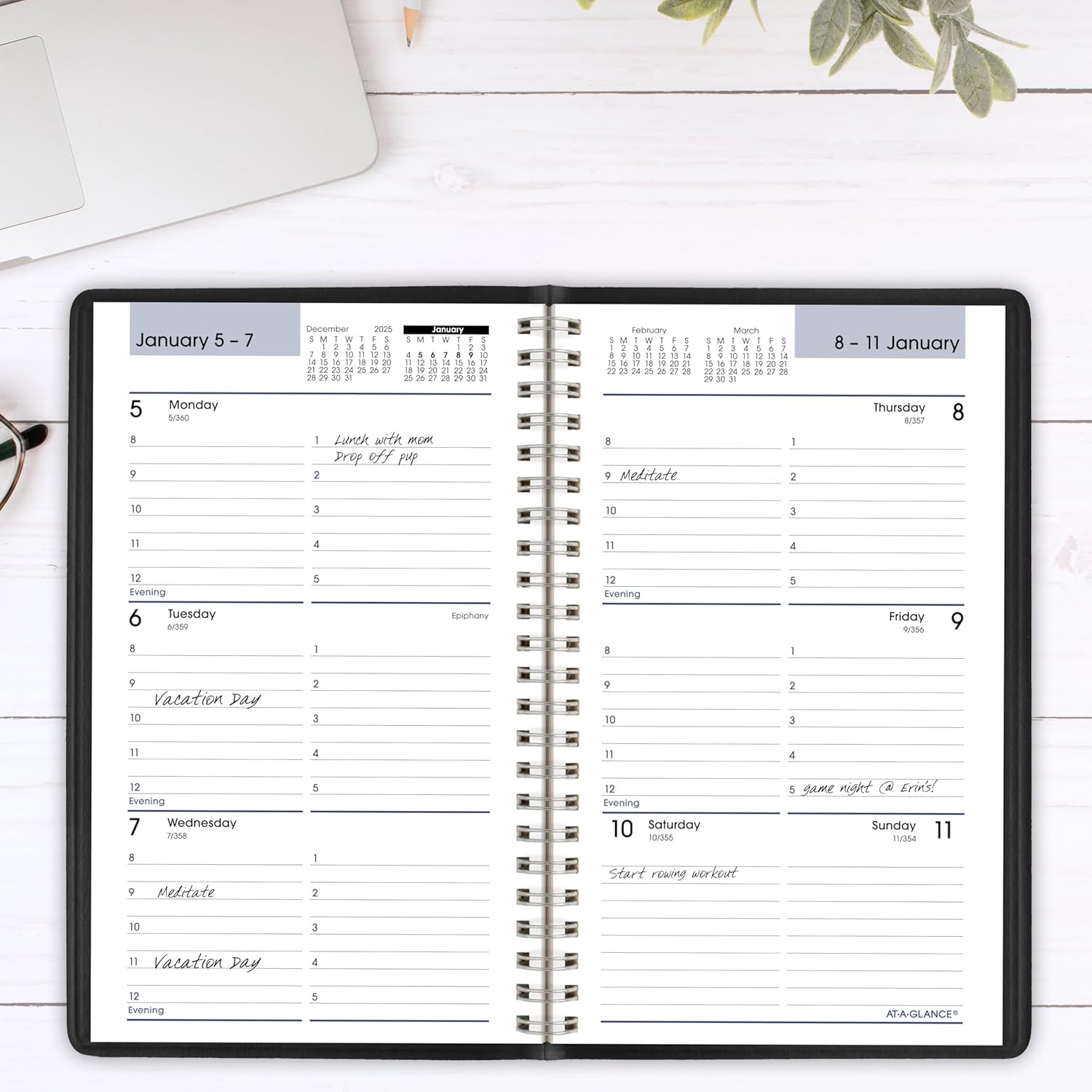 AT-A-GLANCE 2026 Appointment Book Planner, Weekly, 5" x 8", Small, DayMinder, Black (G2000026) 2026 New Edition