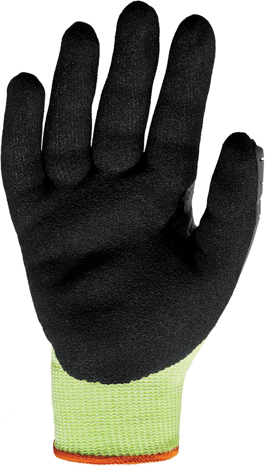 Ergodyne ProFlex 7141 Hi-Vis Nitrile-Coated DIR Level 4 Cut-Resistant Gloves