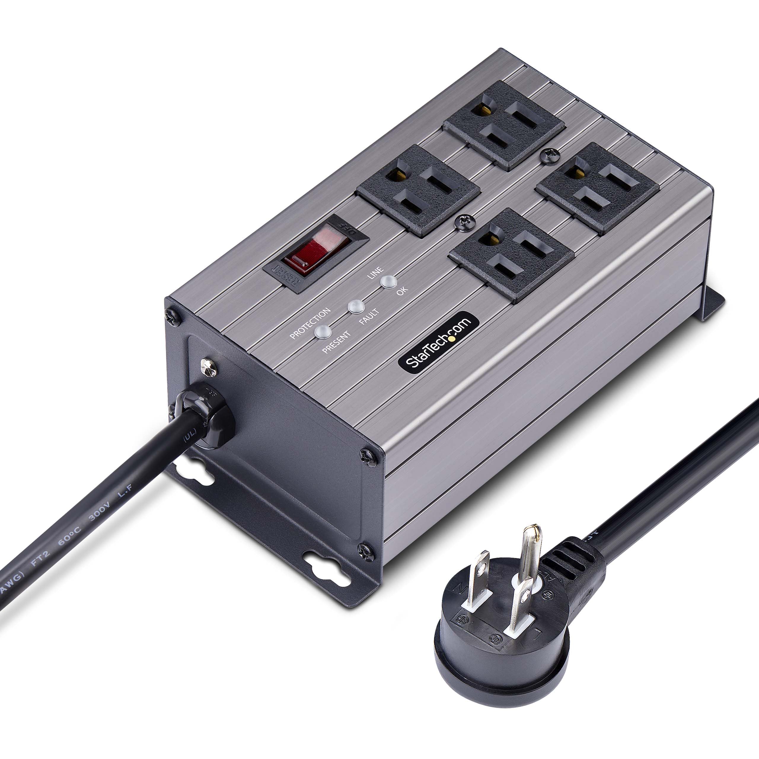 StarTech.com Industrial Power Strip PDU 125V/15A with EMI/RFI Isolation and Surge Protection