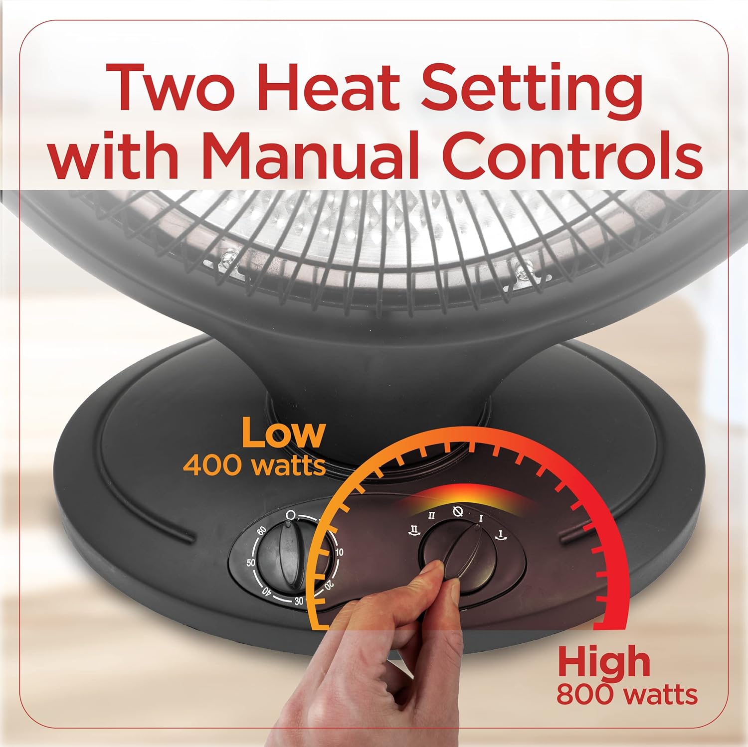 BLACK+DECKER Portable Heater for Rooms up to 161 Sq. Ft., Oscillating Space Heater & Heater for Bedroom with Overheat