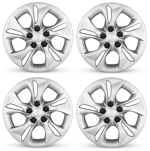 MegaChef Dish Rack With 14 Plate Positioners And Detachable Utensil Holder, 17-1/2in, White