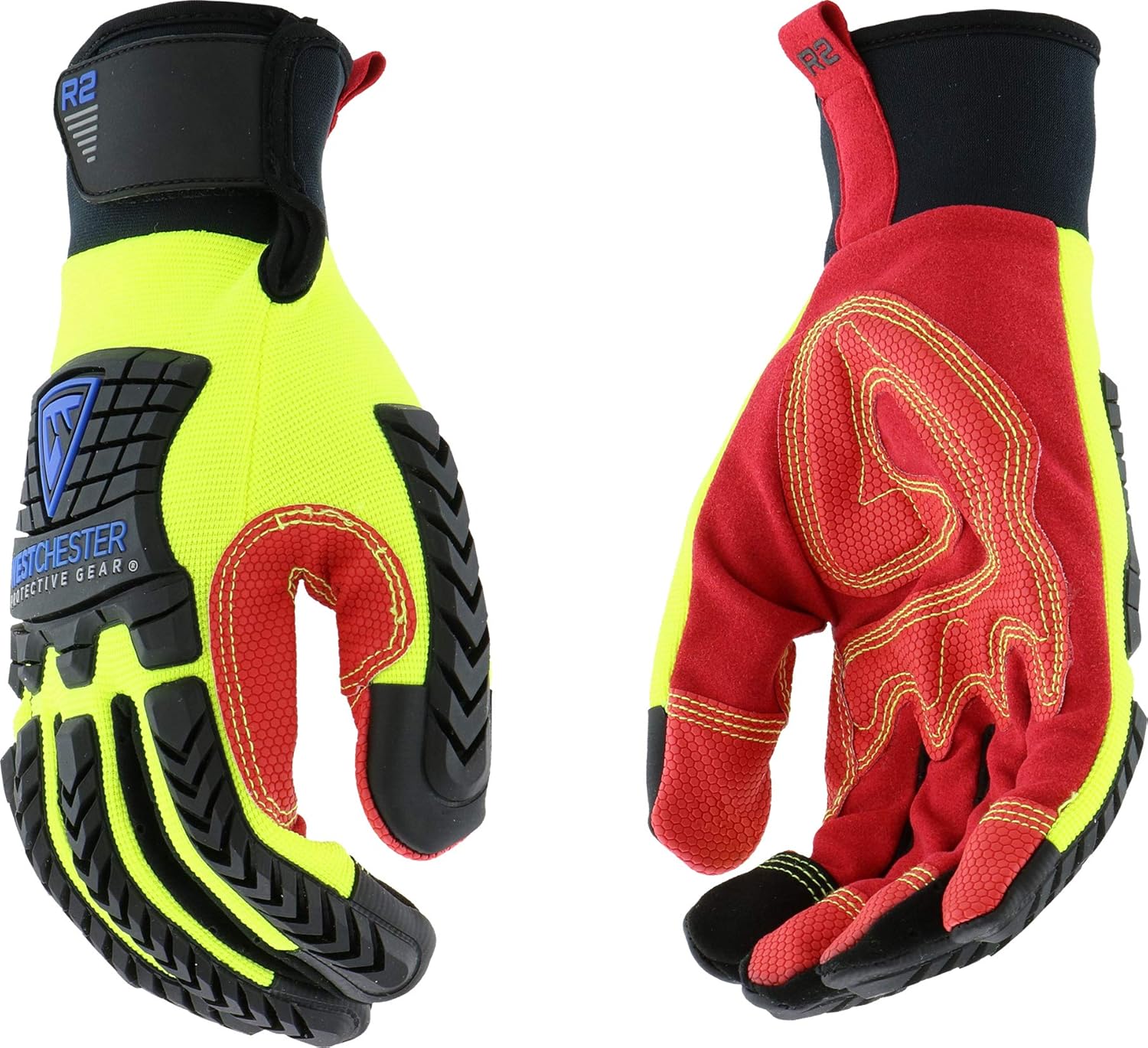 West Chester 87810 XL R2 Reinforced Comfort Impact Glove, XL, Multi-Colored