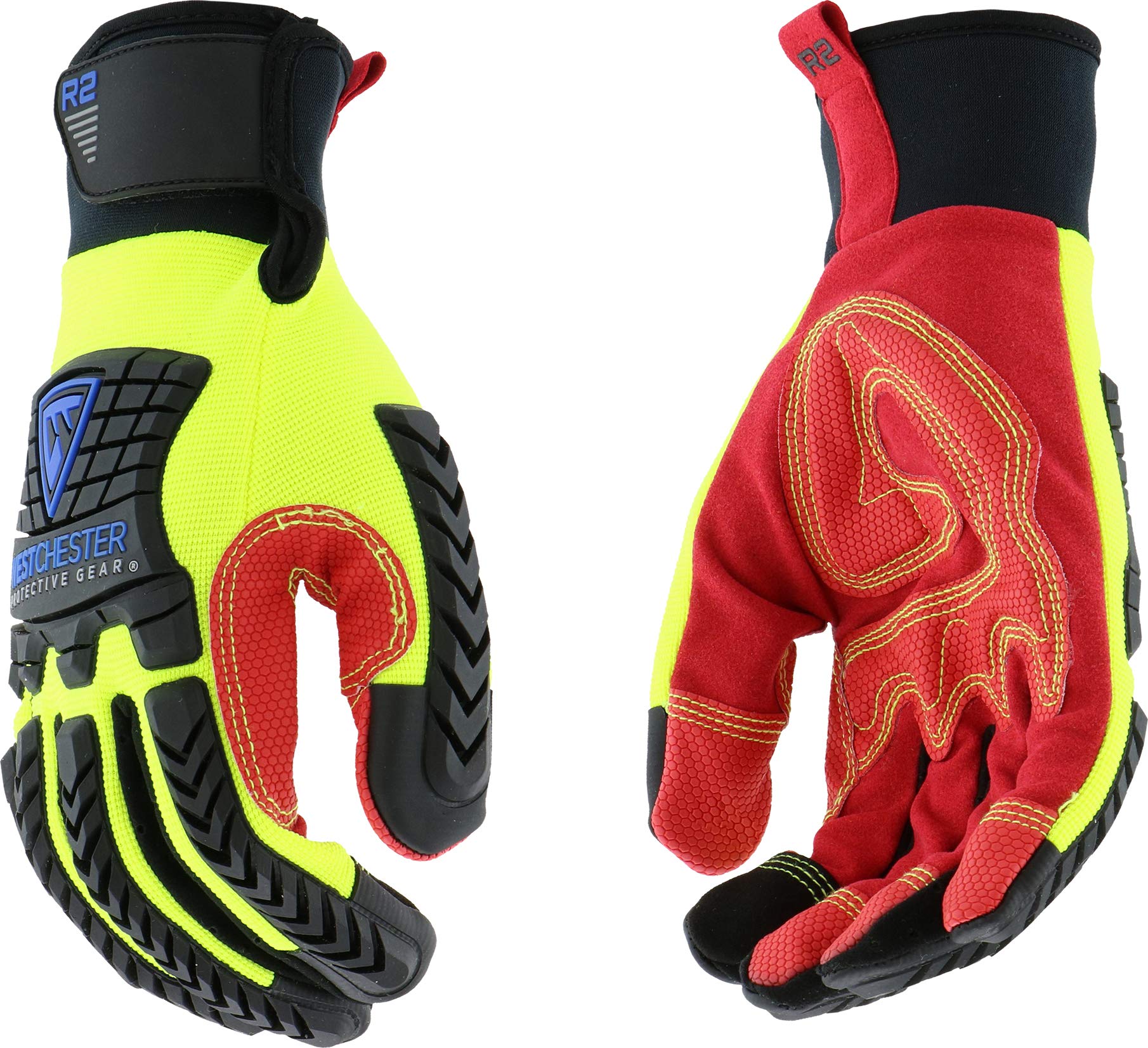 West Chester 87810 XL R2 Reinforced Comfort Impact Glove, XL, Multi-Colored