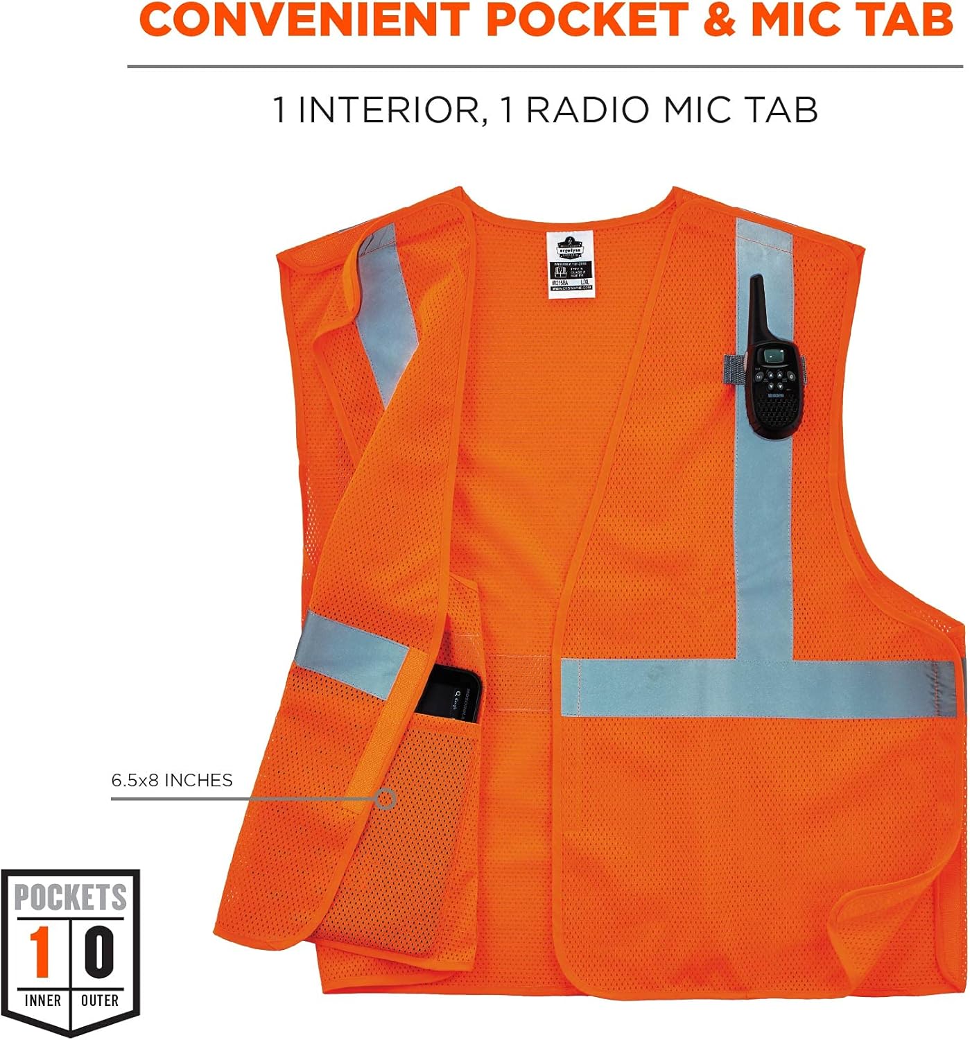 Ergodyne GloWear 8215BA Econo Breakaway Mesh High-Visibility Safety Vest