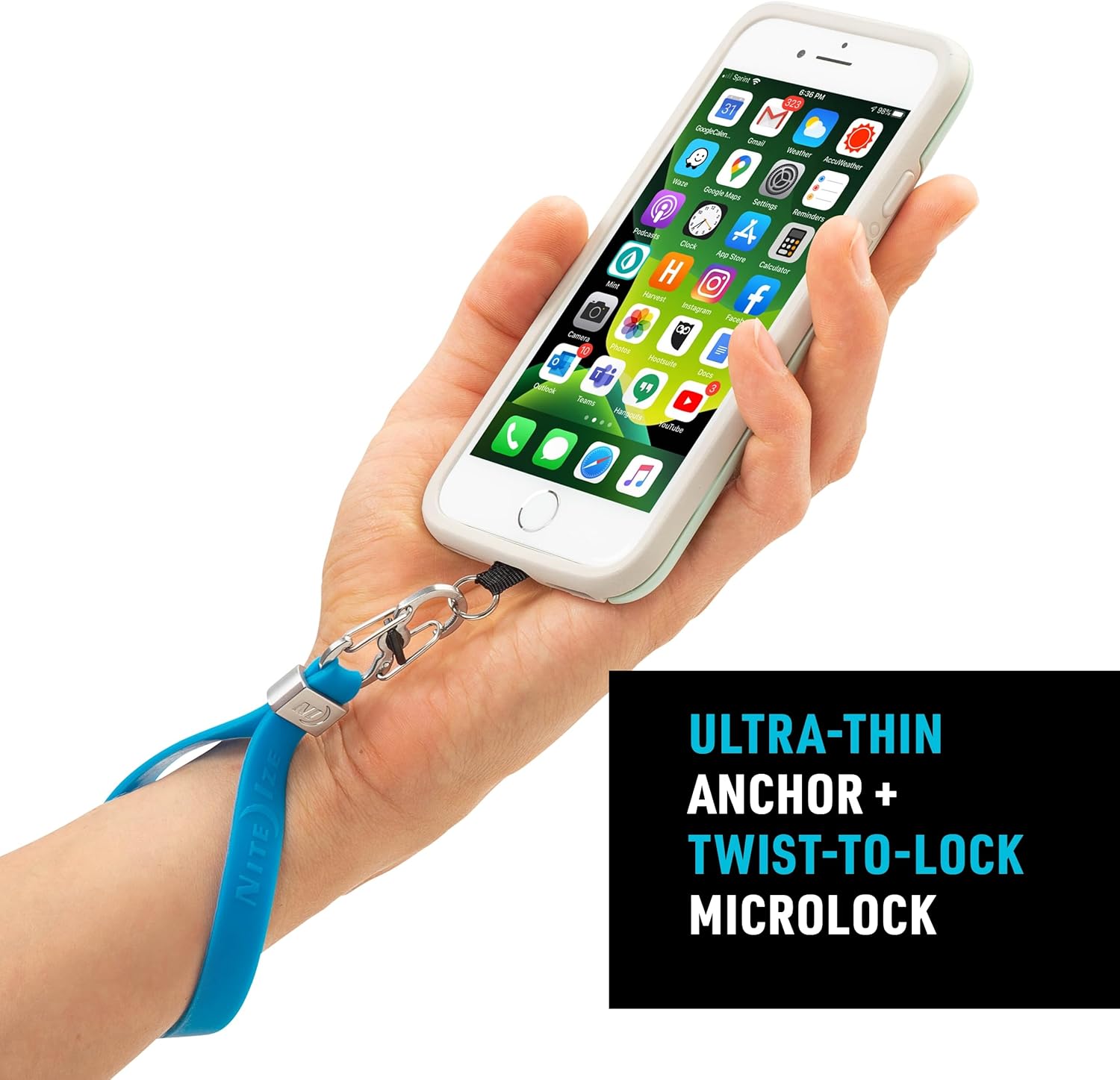 NITE IZE Hitch Phone Anchor & Stretch Strap - Phone Anchor & Adjustable Strap - Cell Phone Lanyard