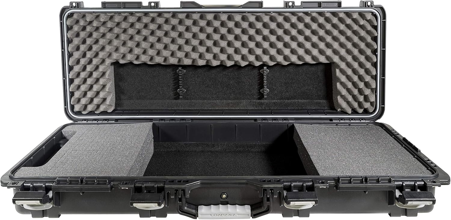 Plano Field Locker Element 44" Bow Case, Black with Gray Accents, Wheeled Archery Case Storage, Airline Approved
