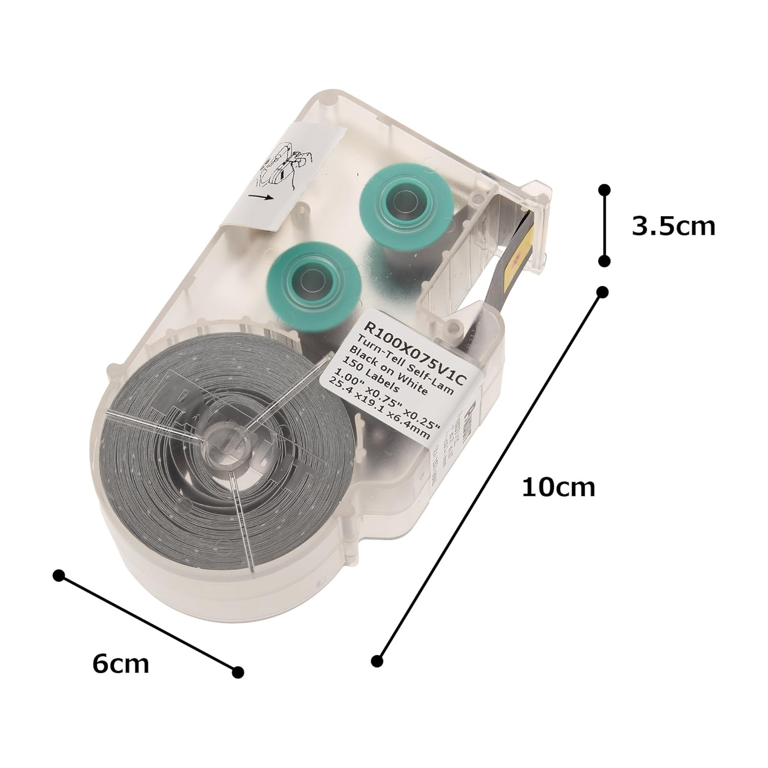 PANDUIT Turn-Tell P1 Label Cassette Self-Laminated Vinyl Wire/Cable Labels