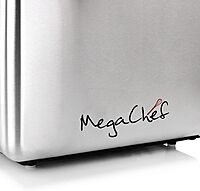 MegaChef 4-Slice Stainless Steel Toaster, Silver