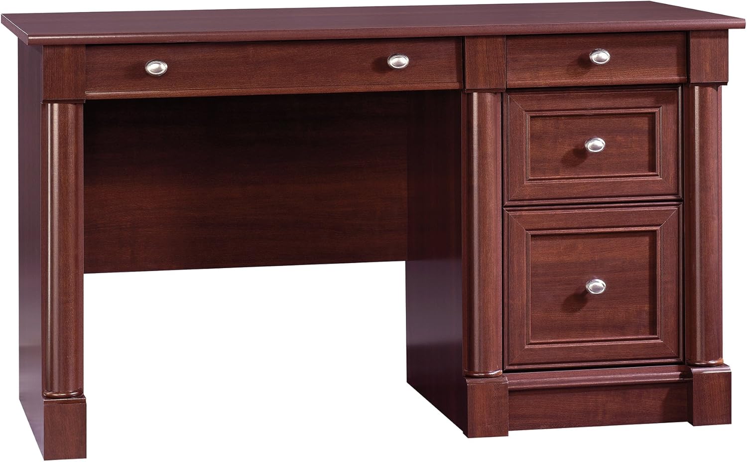 Sauder Palladia Computer Desk with Drawers, Home Office Desk with File Cabinet Storage Drawer - Management, Keyboard Tray