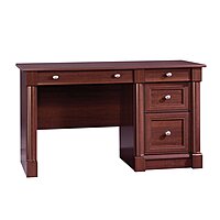 Sauder Palladia Computer Desk with Drawers, Home Office Desk with File Cabinet Storage Drawer - Management, Keyboard Tray