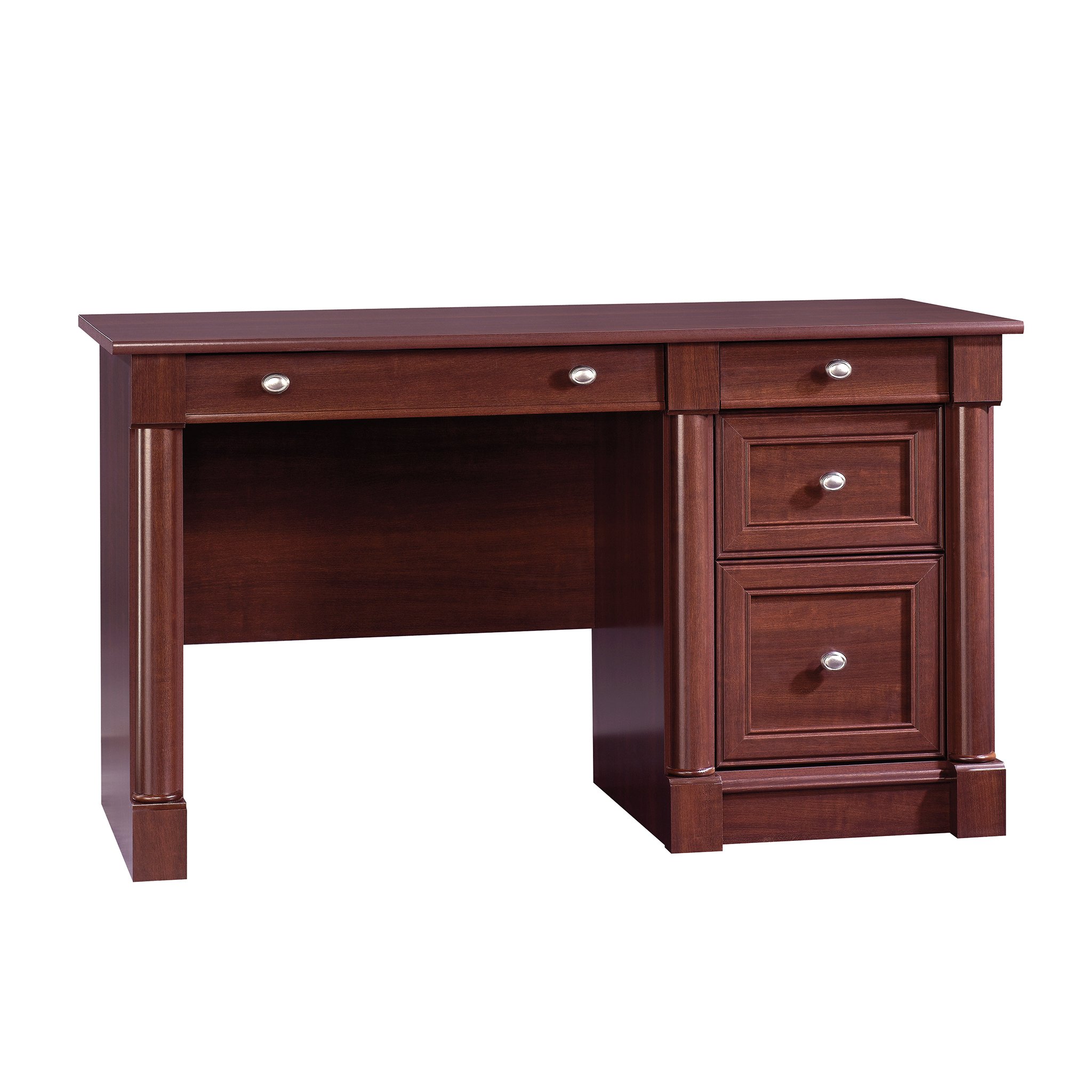 Sauder Palladia Computer Desk with Drawers, Home Office Desk with File Cabinet Storage Drawer - Management, Keyboard Tray