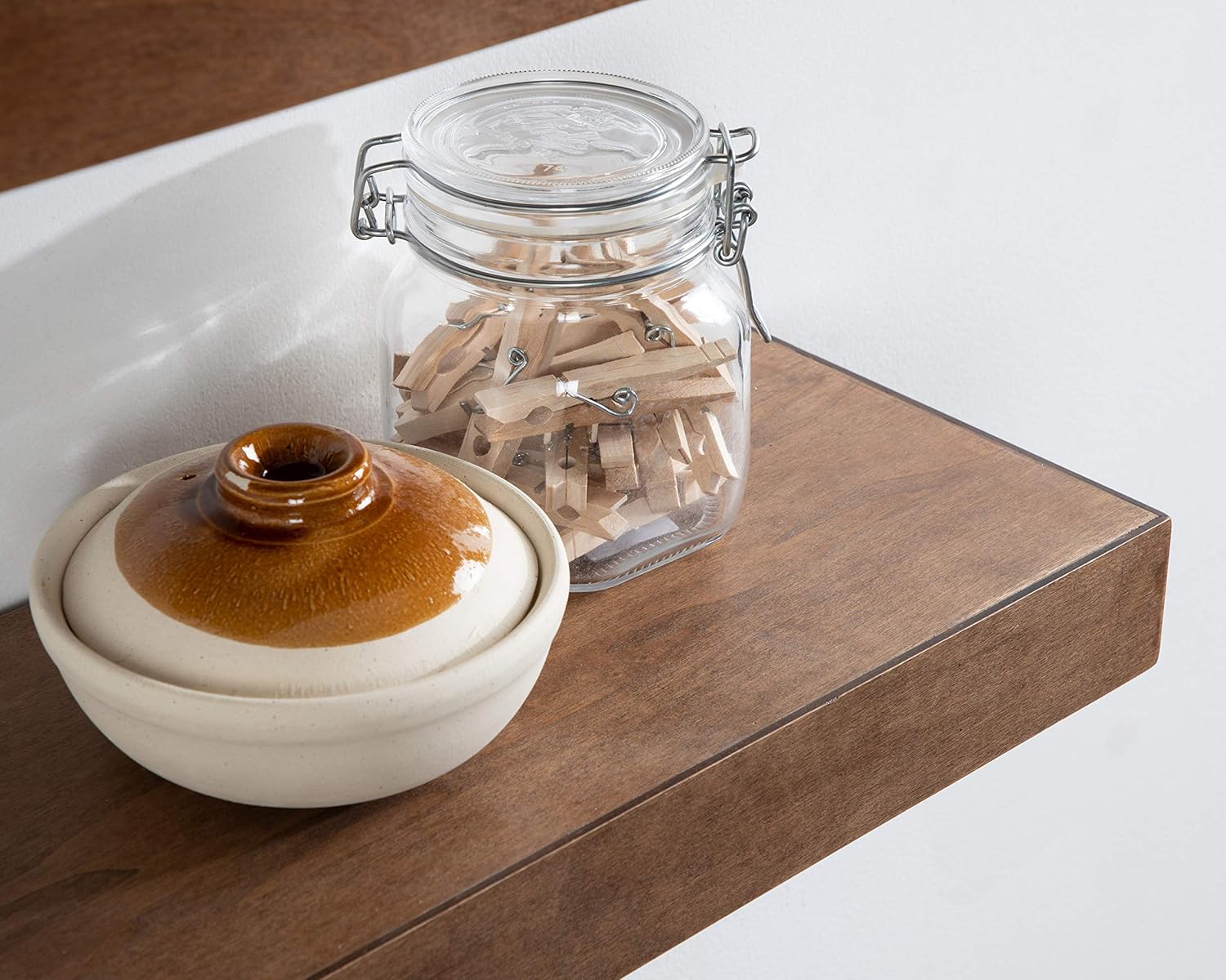 KATE AND LAUREL Havlock Modern Floating Wall Shelves