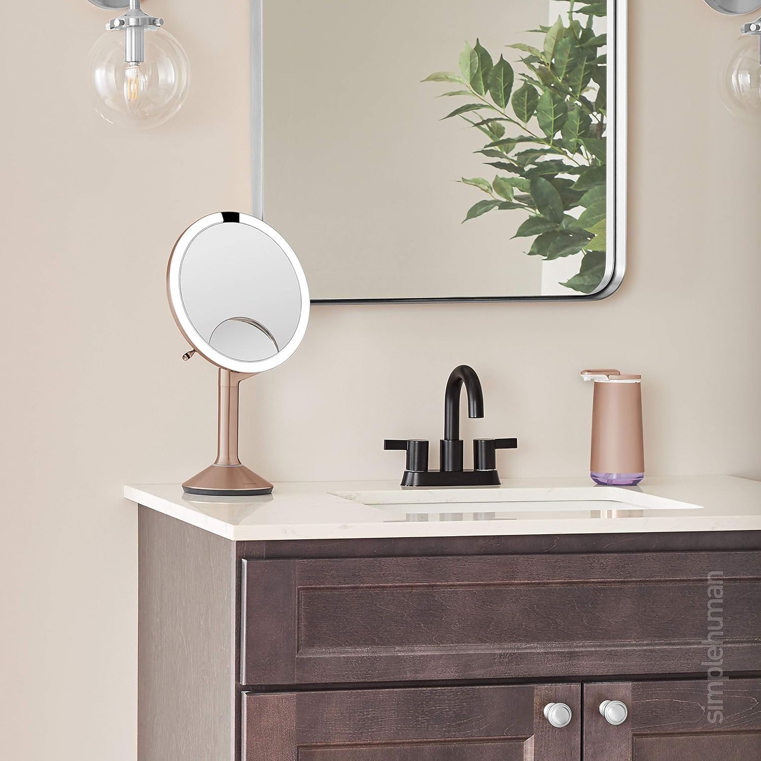 simplehuman Foam Sensor Pump Touchless Soap Dispenser, Rechargeable, Refillable Cartridge Included