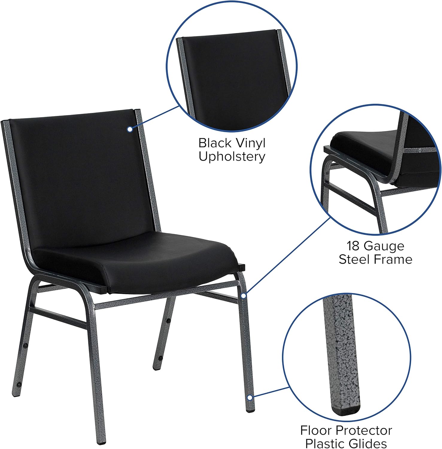 FLASH FURNITURE Hercules Series Heavy Duty Stack Chair