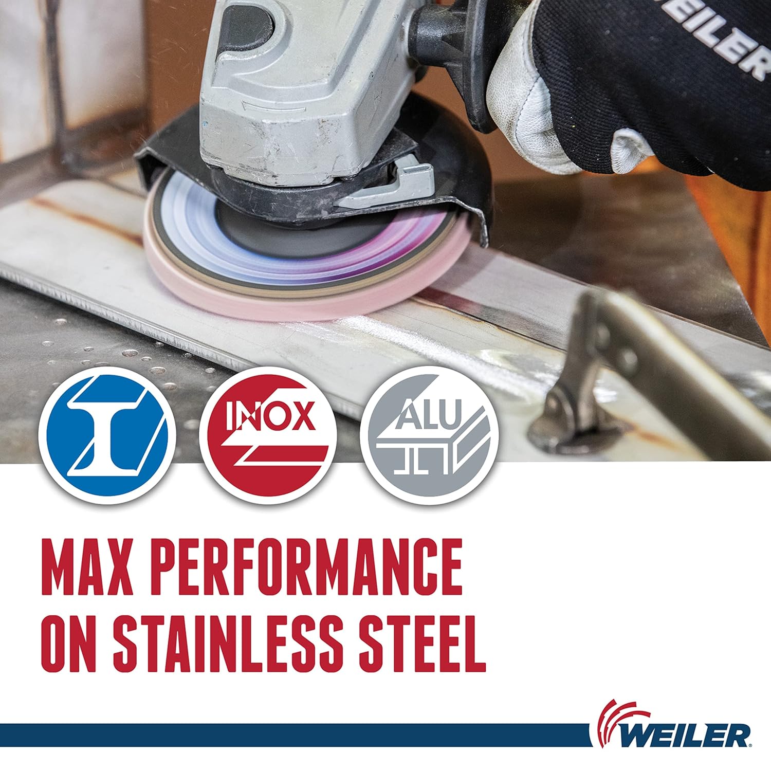 Weiler 50130 Saber Tooth 7/8" Arbor, 4-1/2" Diameter, 40 Grit, Ceramic, Phenolic Backing