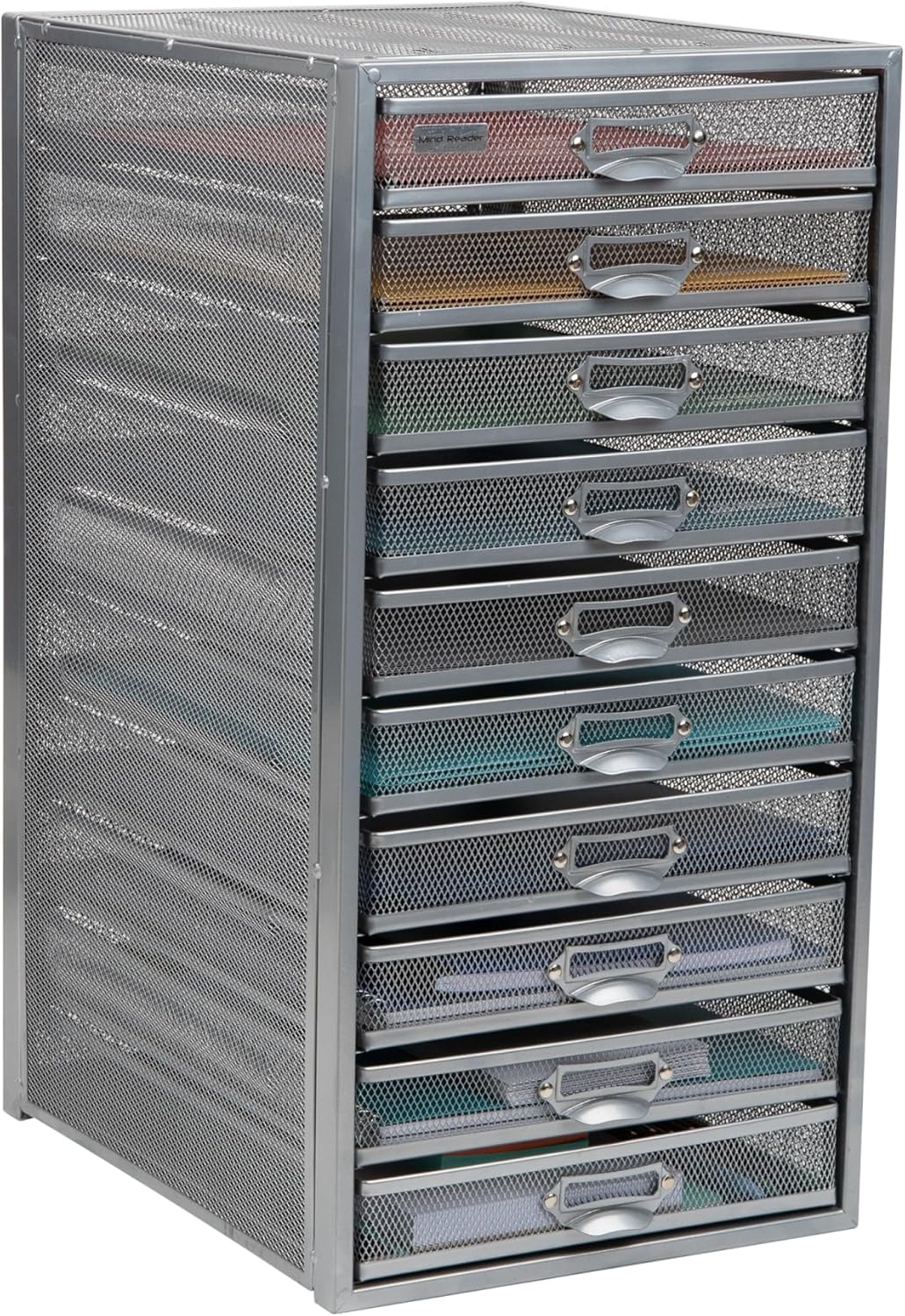 Mind Reader Metal Mesh Desk Organizer - Multi-Purpose Desktop File Storage