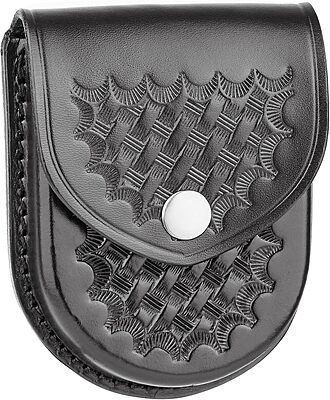 DUTYMAN Basketweave Leather Round Bottom Closed Single Cuff Case