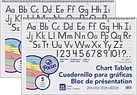 Pacon Colored Paper Chart Tablets, 24in x 16in, Assorted Colors, 25 Sheets, Pack Of 2 Tablets