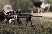 Trijicon VC16-C-1600042 Vcog 1-6x24mm Green Horseshoe Dot/Crosshair Riflescope, .223/55 Grains Ballistic Reticle with Thumb Screw Mount, Black