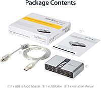 StarTech.com 7.1 USB Sound Card - External Sound Card for Laptop with SPDIF Digital Audio - Sound Card for PC