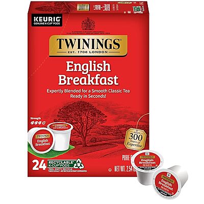 TWININGS Black Tea K-Cup Pods for Keurig, 24 Count