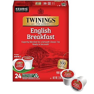 TWININGS Black Tea K-Cup Pods for Keurig, 24 Count