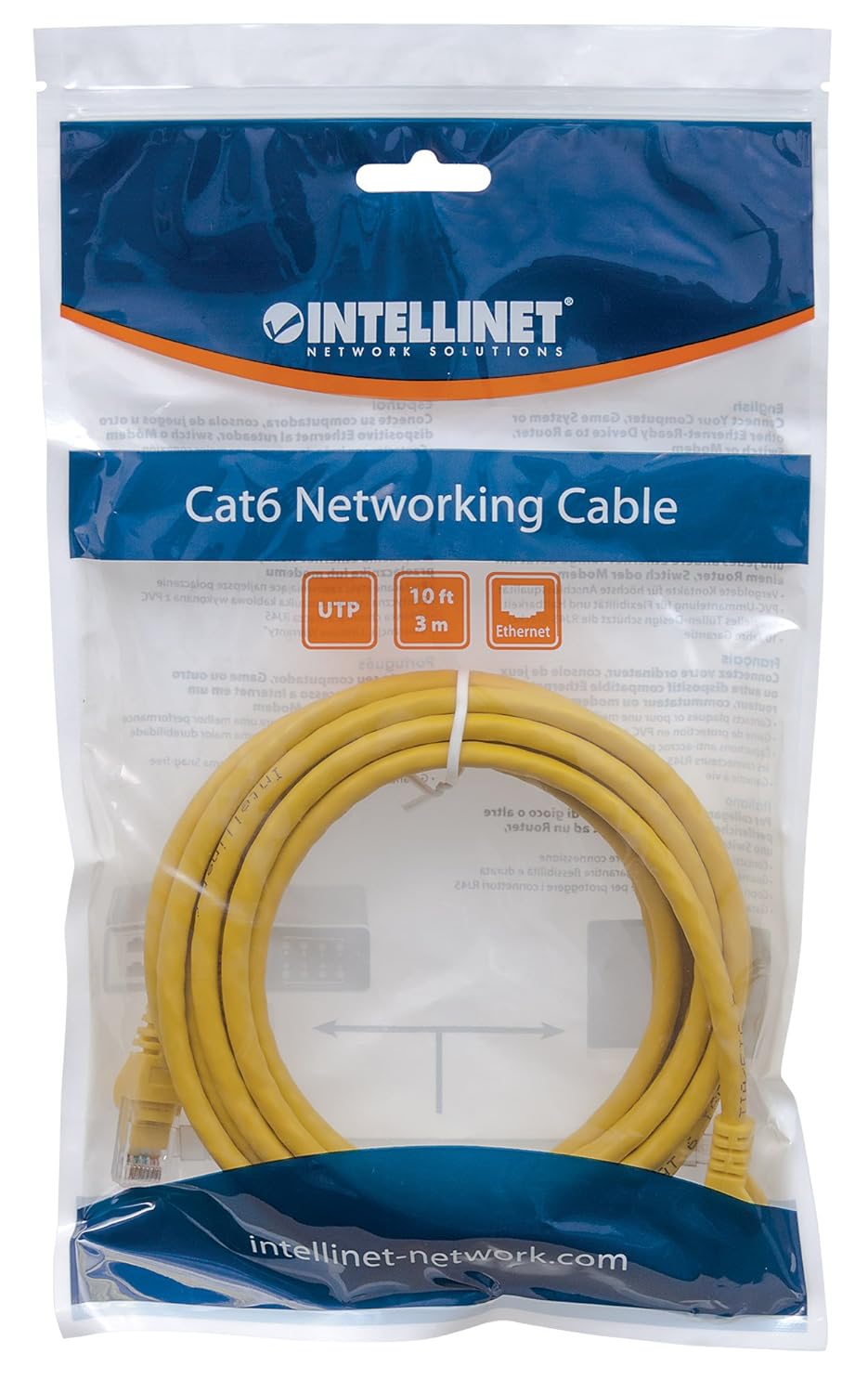 Intellinet Network Solutions Cat5e/Cat6 RJ-45 to RJ-45 U/UTP Snagless Patch Cable