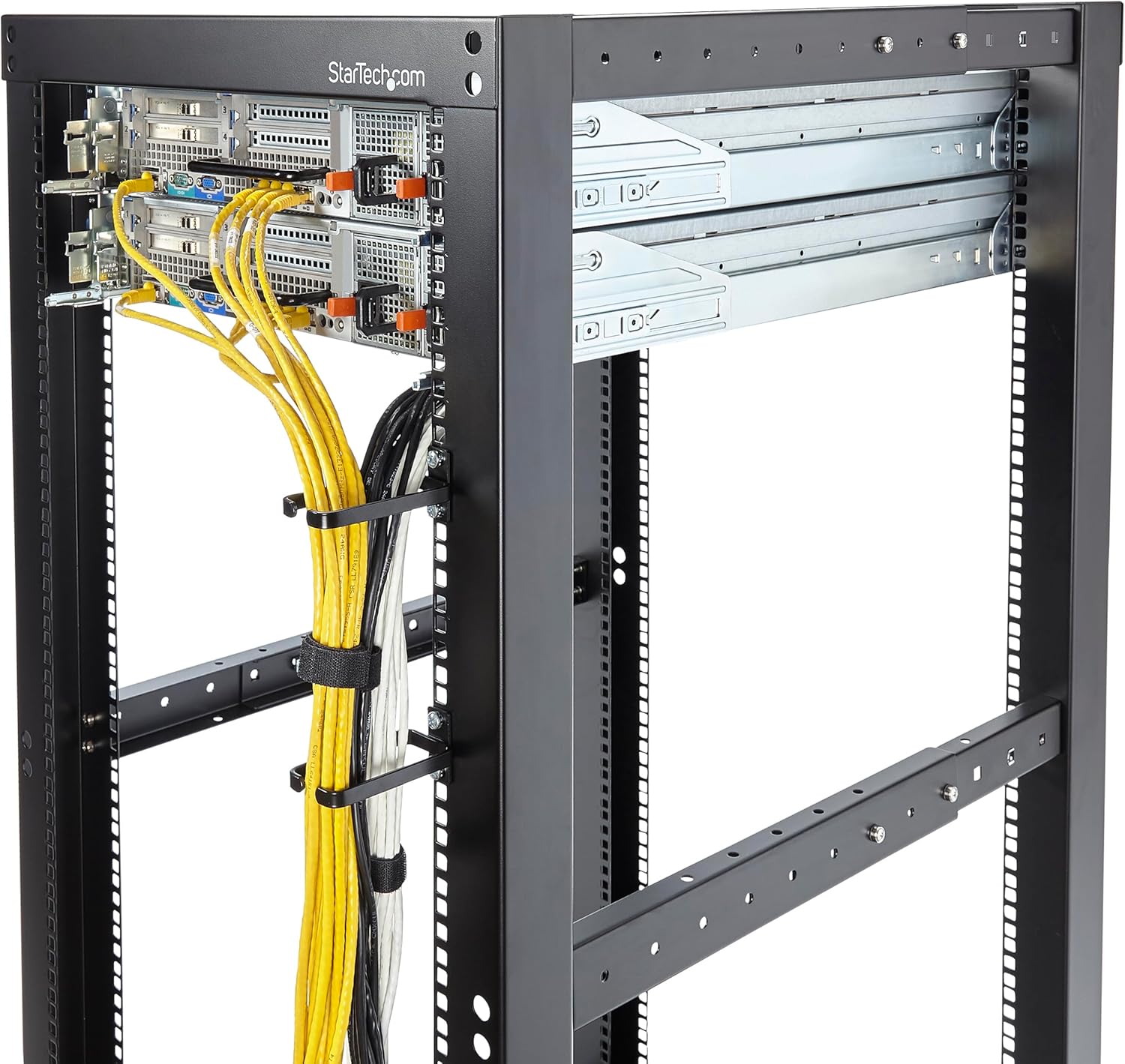 StarTech.com 1U Vertical Cable Management D-Ring Hooks