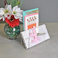 Azar Displays Clear Acrylic Lateral Desk File Holders, Pack of 4