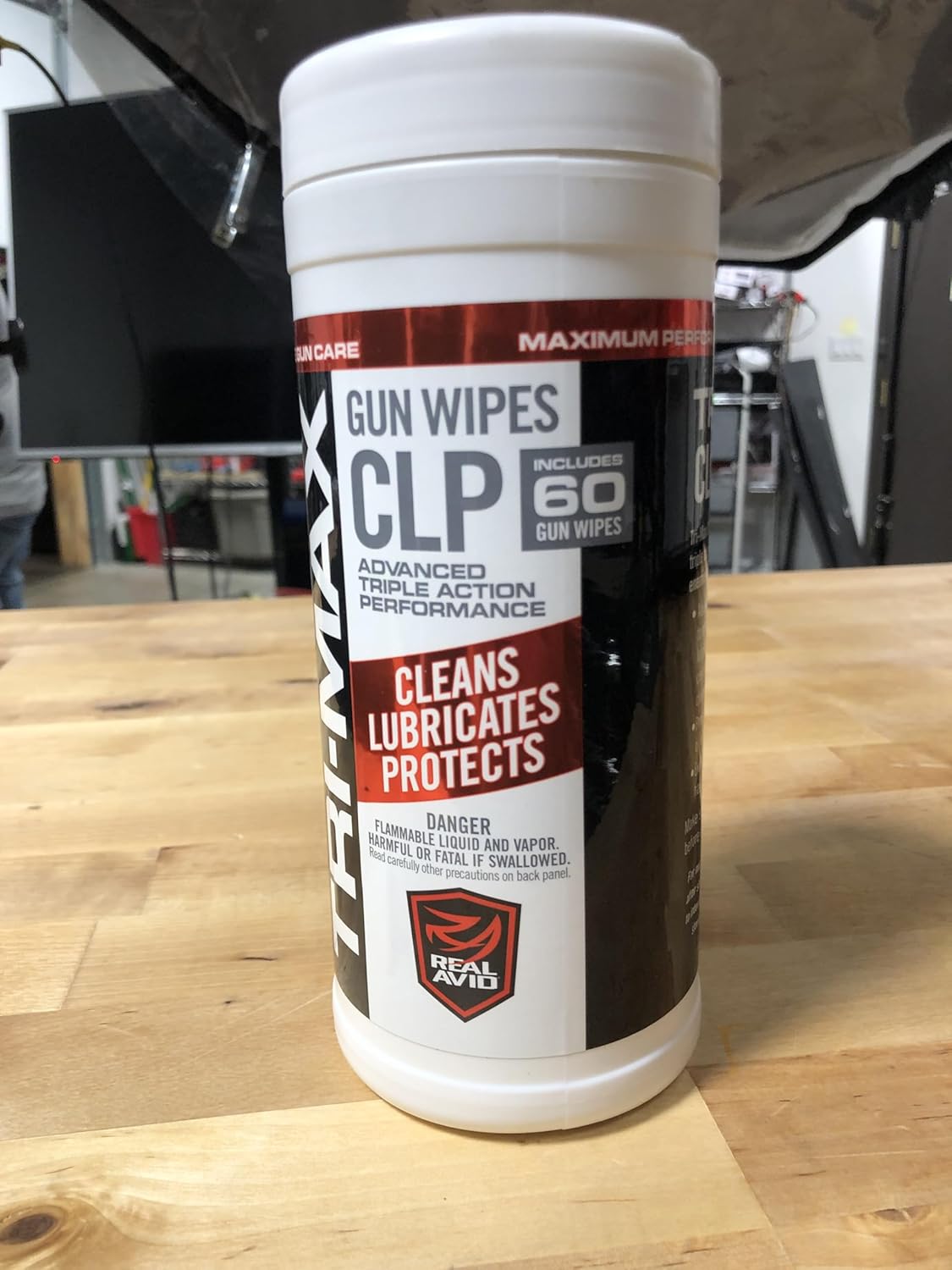 Real Avid Tri-Max CLP Gun Cleaning Wipes 60 Count | CLP Gun Cleaner And Lubricant | One-Step Gun Cleaning Oil and Lubricant