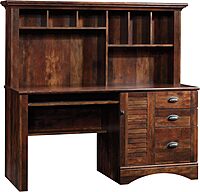 Sauder Harbor View Home Office Computer Desk with Hutch and Keyboard Tray