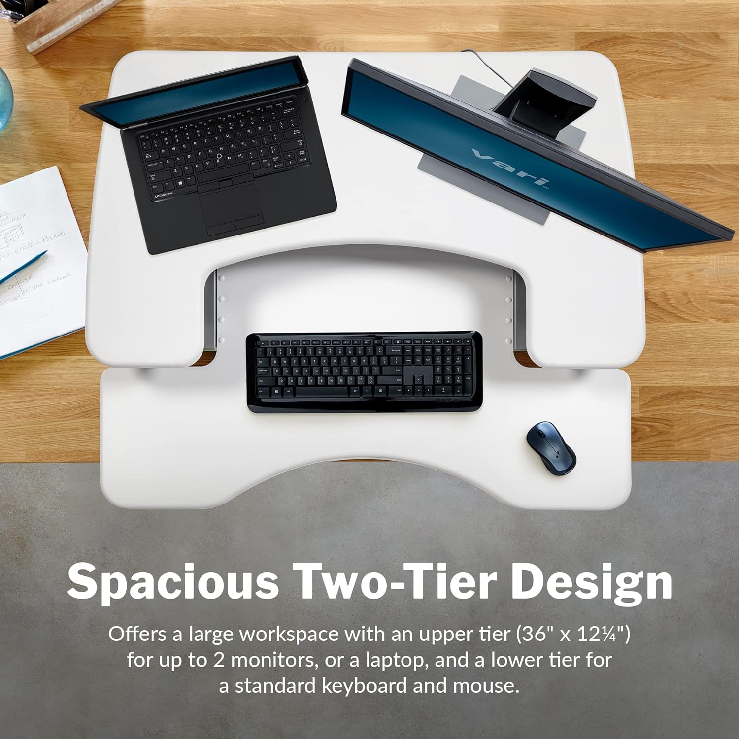 VARI VariDesk Pro Plus 36 Adjustable Standing Desk Converter