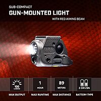 Streamlight 69287 TLR-6 100-Lumen 2000 Candela Rail-Mounted Tactical Weapon Light with Integrated Red Aiming Laser Designed Exclusively for The Springfield Armory Hellcat 3-Inch Micro Compact, Black