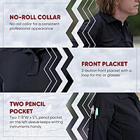 Vertx Womens ColdBlack Long Sleeve Tactical Polo Shirt