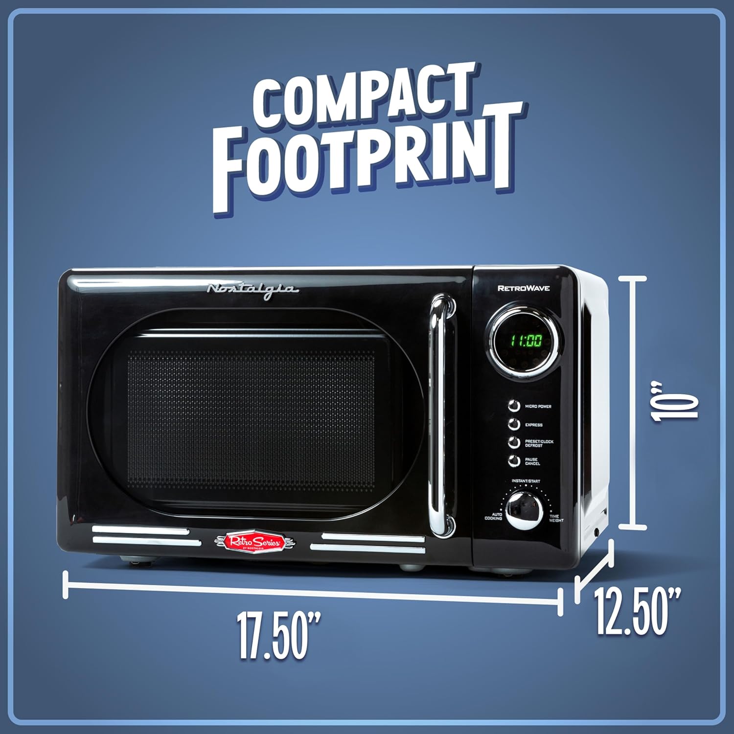 Nostalgia Retro Countertop Microwave Oven