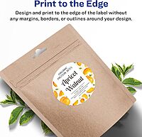 AVERY Matte White Round Labels, Sure Feed Technology, 3.5" Diameter