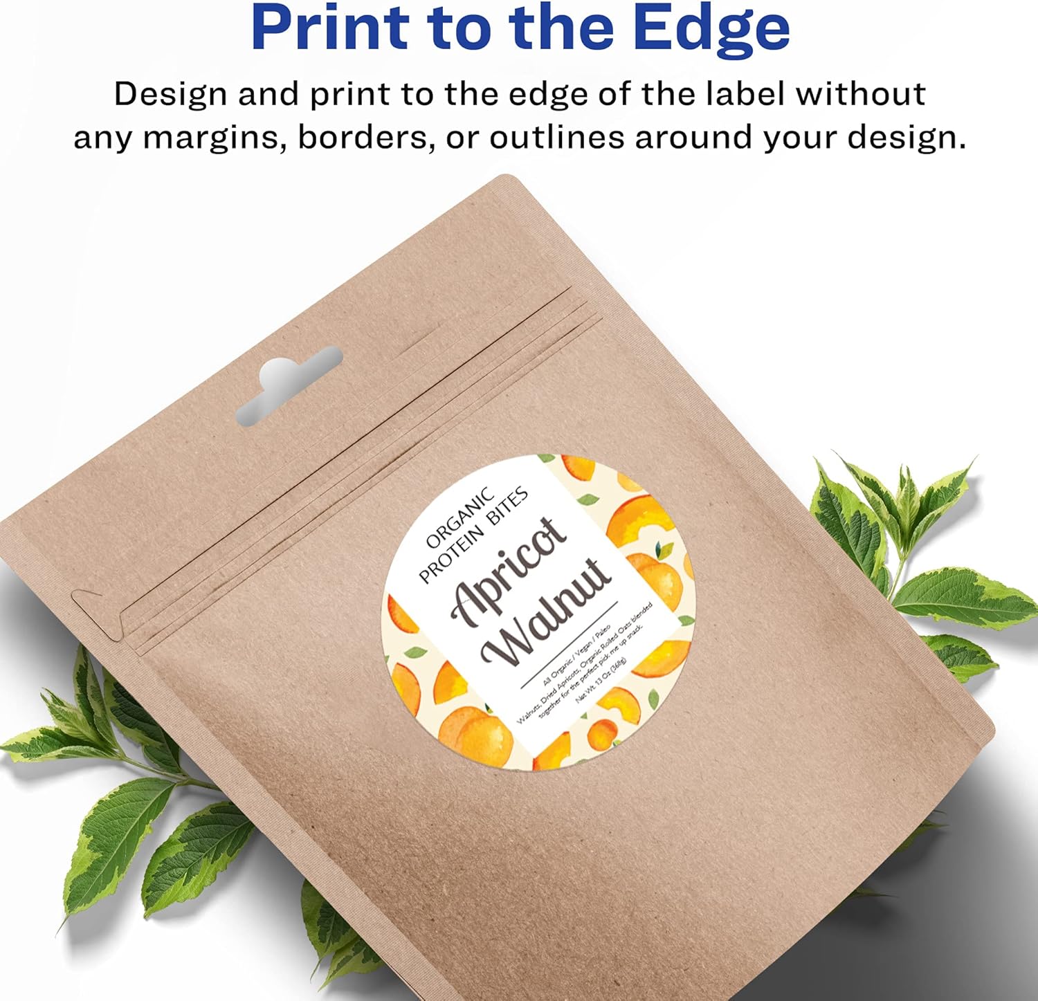 AVERY Matte White Round Labels, Sure Feed Technology, 3.5" Diameter