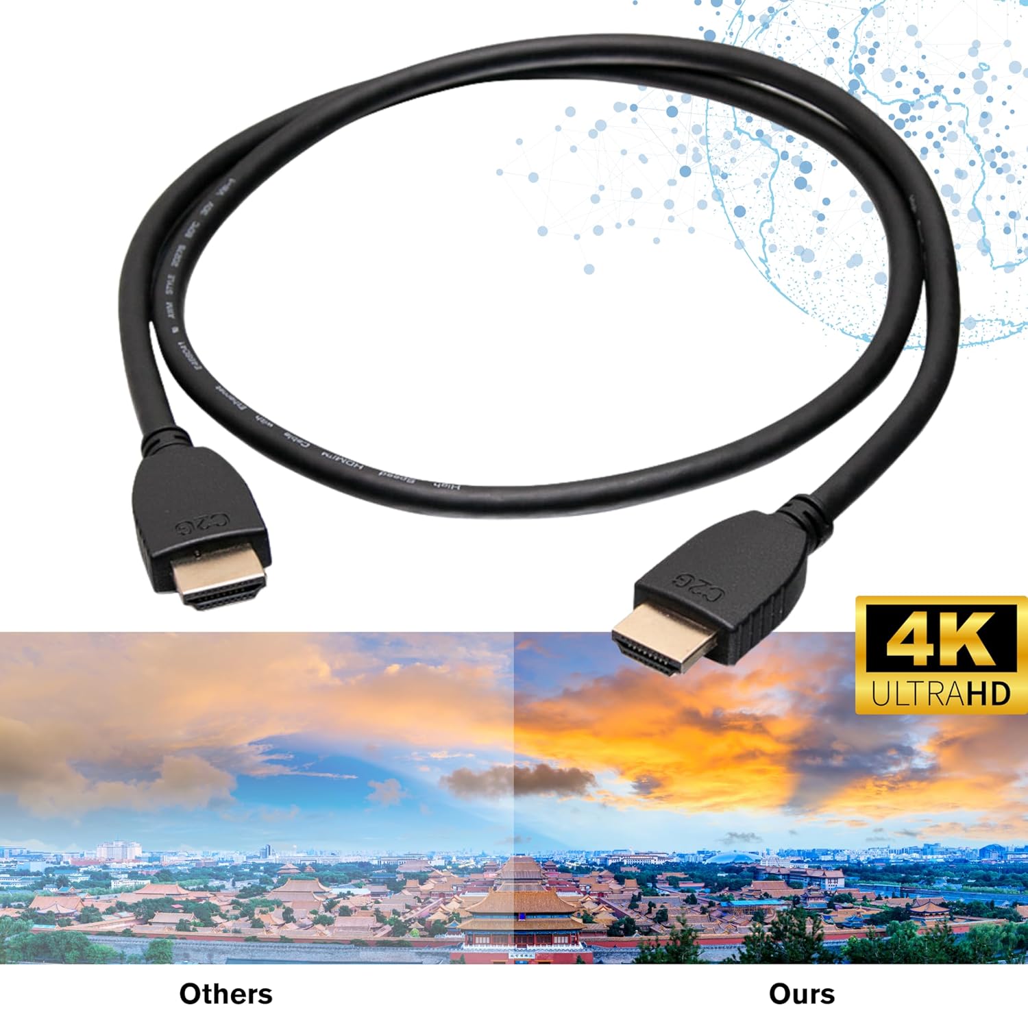 C2G High Speed HDMI Cable with Ethernet, 4K 60Hz