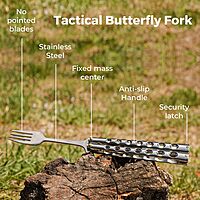 CALIBER GOURMET Butterfly Knife Style Folding Stainless Steel Utensil