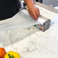 Mind Reader E-Z Board Disposable Plastic Cutting Board, Flexible, 20 sf, Camping, 13.75"L x 3.125"W x 3.75"H, 5 Pack, Clear