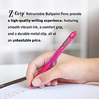 Zebra Pen Z-Grip Retractable Ballpoint Pen, Medium Point 1.0 mm