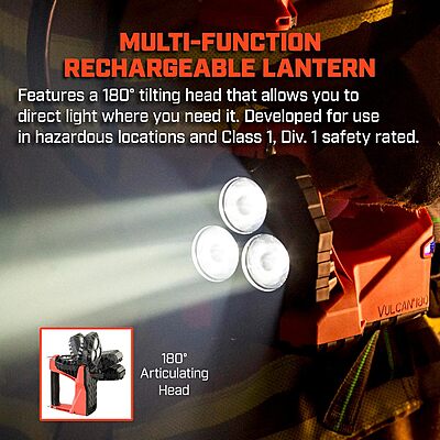 Streamlight 44335 Vulcan 180 HAZ-LO Vehicle Mount System Class I DIV.1 400-Lumen Rechargeable Lantern/Portable Scene Light